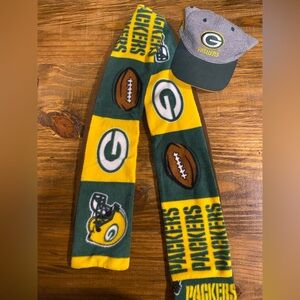 Green Bay Packers Scarf and Cap Set Citgo Promotional Cap